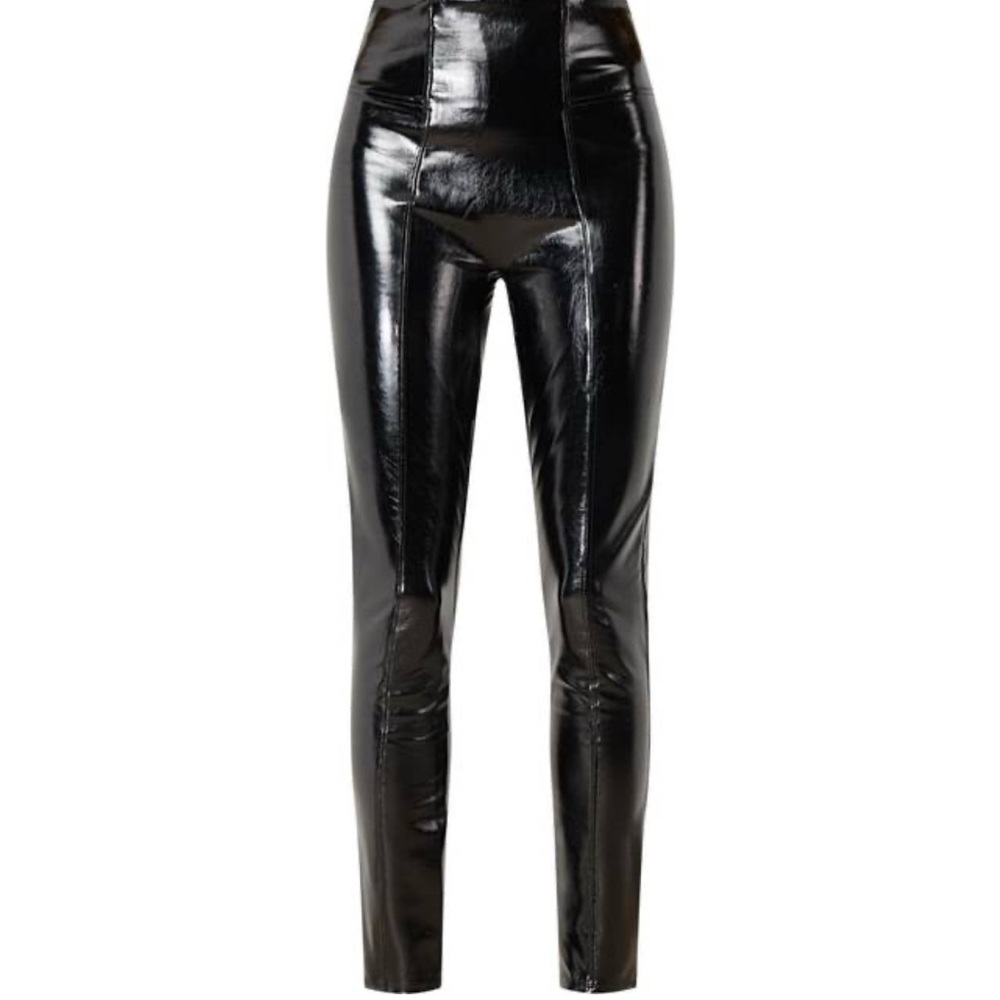 SPANX  Faux Patent Leather Leggings  Black size M #0018